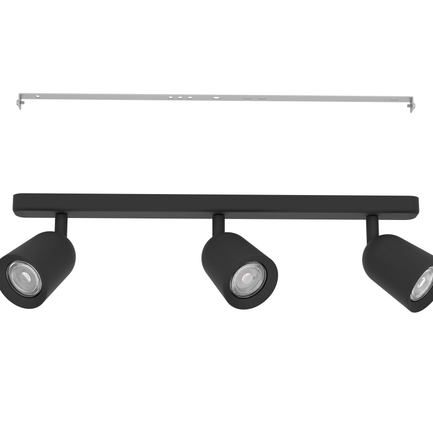 Eglo - Oprawa punktowa 3xGU10/10W/230V czarna