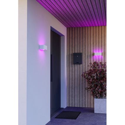 Eglo - LED RGBW ściemnialny zewnętrzny kinkiet LED/10W/230V 2700-6500K IP55 biały