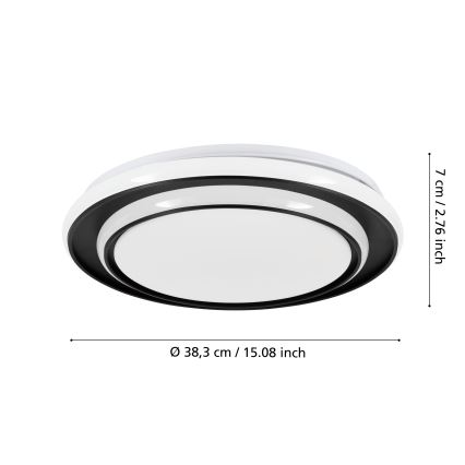 Eglo - LED lampa sufitowa LED/24W/230V śr. 40 cm czarna