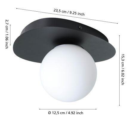 Eglo - LED kinkiet łazienkowy 1xG9/4,2W/230V IP44 czarny