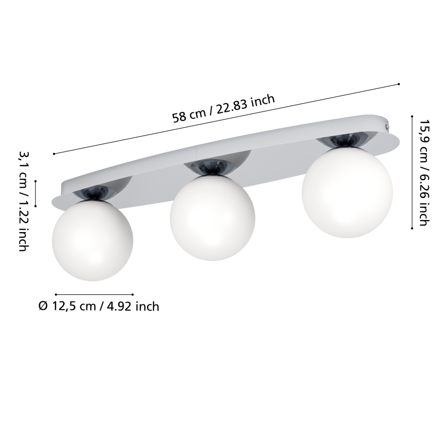 Eglo - Plafon łazienkowy LED 3xG9/4,2W/230V IP44 błyszczący chrom