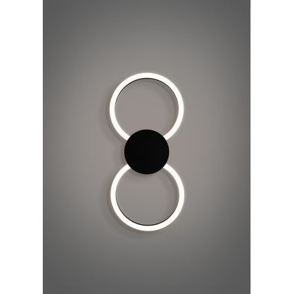 Eglo - Kinkiet ścienny LED/20W/230V + LED/0,91W czarny