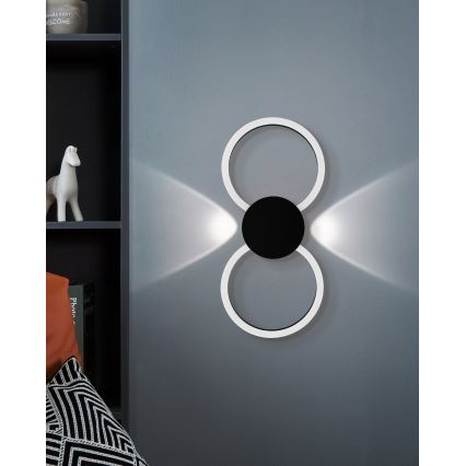 Eglo - Kinkiet ścienny LED/20W/230V + LED/0,91W czarny