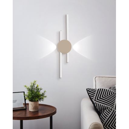 Eglo - LED kinkiet LED/20W/230V + LED/0,91W beżowy
