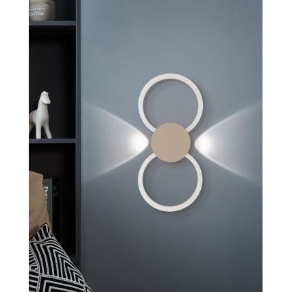 Eglo - LED Oprawa ścienna LED/20W/230V + LED/0,91W beżowy