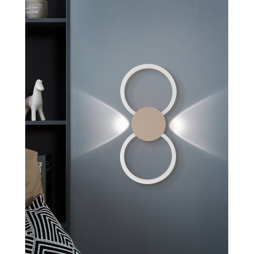 Eglo - LED Oprawa ścienna LED/20W/230V + LED/0,91W beżowy