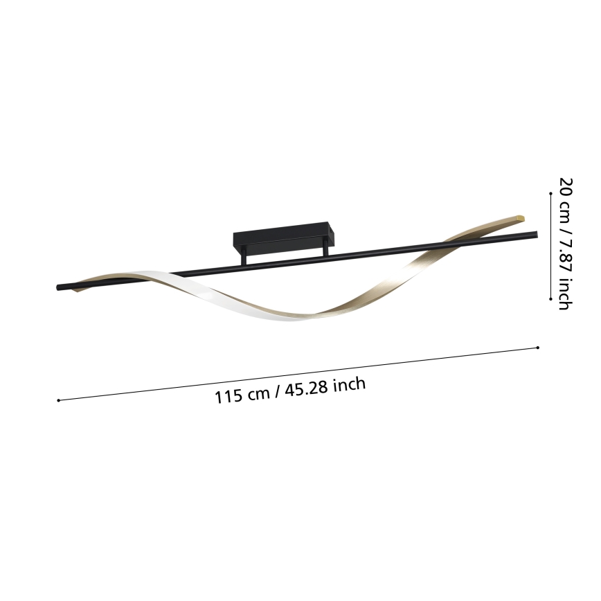 Eglo - Oprawa sufitowa LED/20W/230V 2700/4000/6500K czarna/złota