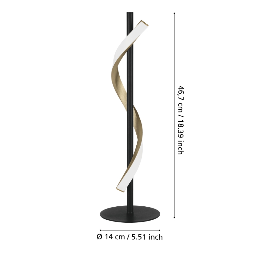 Eglo - LED Ściemniana lampa stołowa LED/8,8W/230V 2700/4000/6500K czarna/złota
