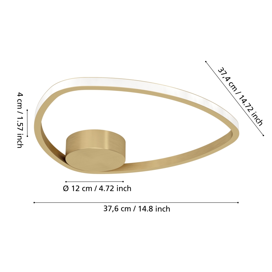 Eglo - Lampa sufitowa LED/9,7W/230V złota