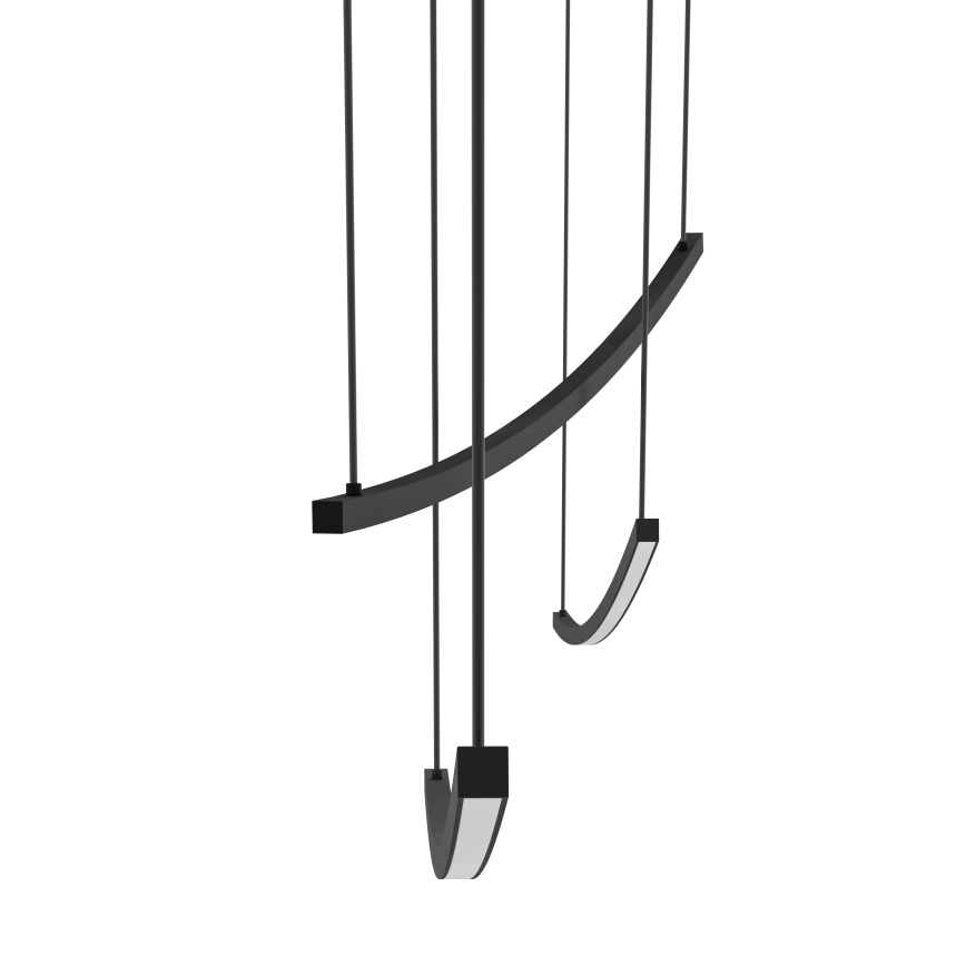 Eglo - LED ściemnialny żyrandol na lince LED/22W/230V 2700/4000/6500K czarny