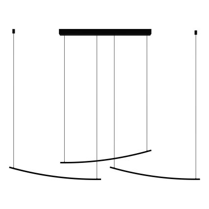 Eglo - LED ściemnialna lampa wisząca na lince LED/22W/230V 2700/4000/6500K czarna