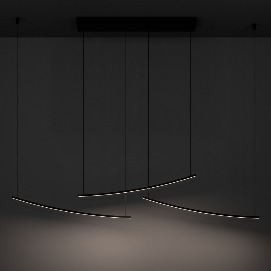 Eglo - LED ściemnialna lampa wisząca na lince LED/22W/230V 2700/4000/6500K czarna