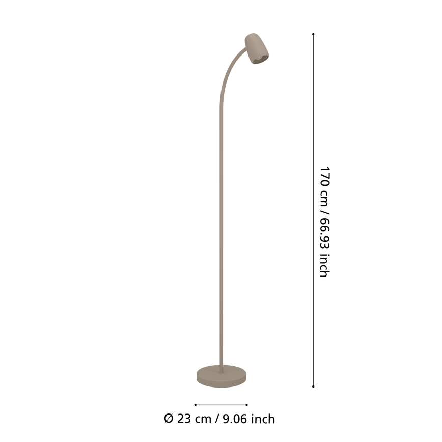 Eglo - Lampa stojąca 1xE14/18W/230V kremowa
