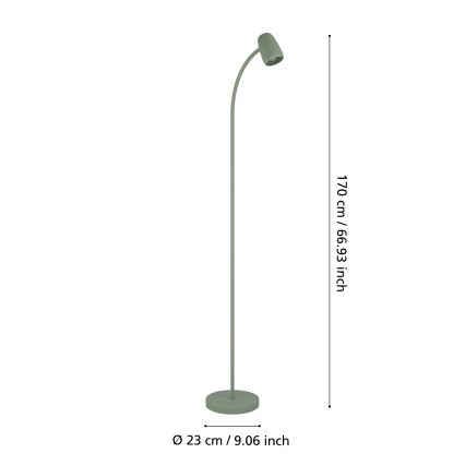 Eglo - Lampa stojąca 1xE14/18W/230V zielona