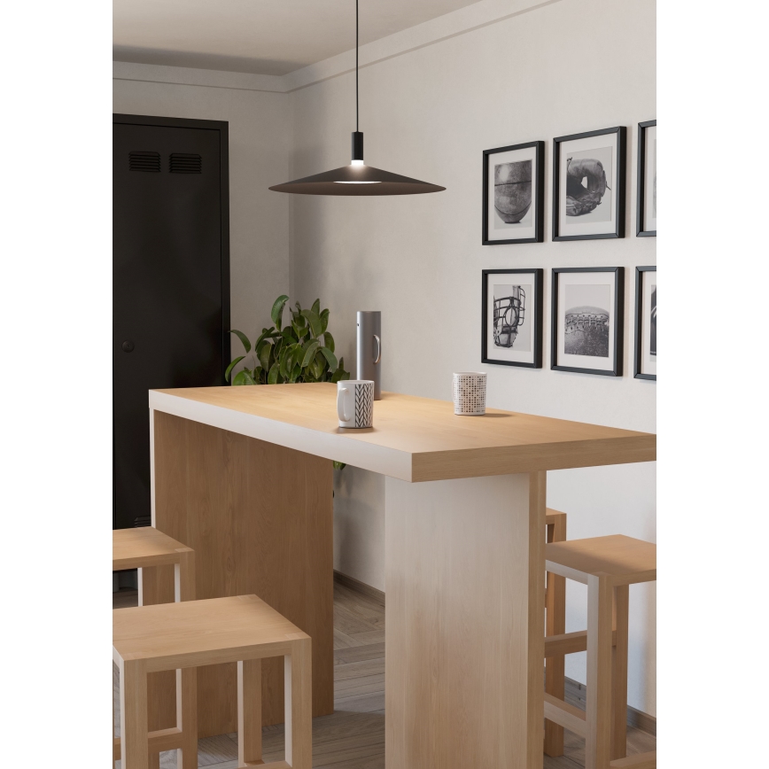 Eglo - LED RGBW ściemnialny żyrandol na linkach LED/15,5W/230V 2700-6500K czarny