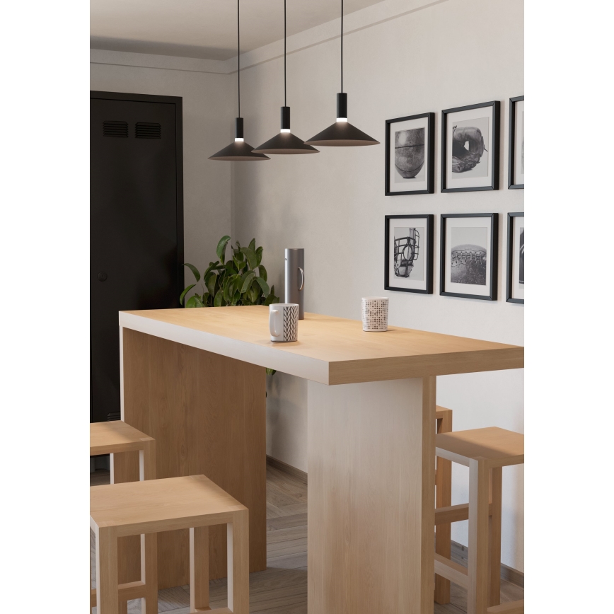 Eglo - LED RGBW ściemnialny żyrandol na przewodzie 3xLED/7,5W/230V 2700-6500K czarny