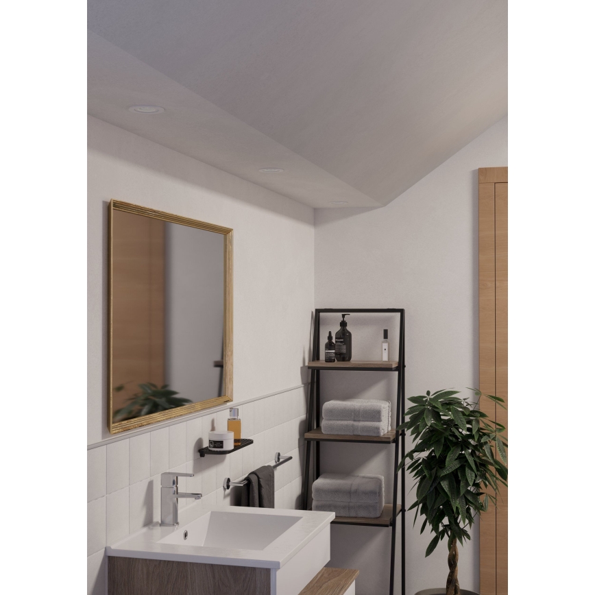 Eglo - ZESTAW 3x wpuszczane oprawy punktowe LED do łazienki, 1xGU10/4,5W/230V, IP44, biały