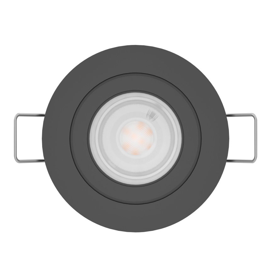 Eglo - LED oprawa punktowa wpuszczana do łazienki 1xGU10/4,5W/230V IP44 czarna