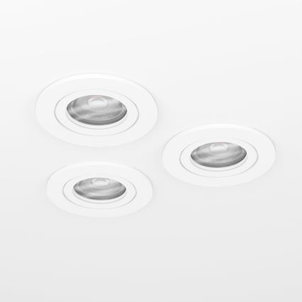 Eglo - Zestaw 3x LED wpuszczanych opraw punktowych do łazienki, 1x GU10/4,5W/230V, IP44, biały