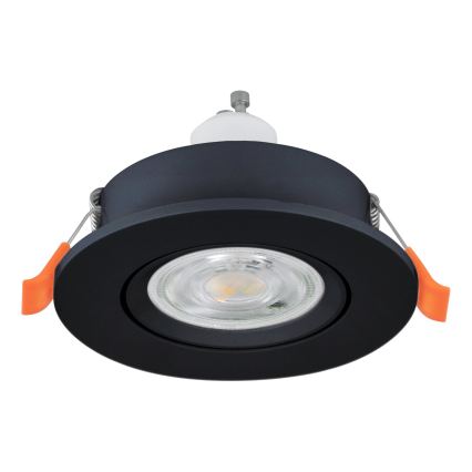 Eglo - LED łazienkowa wpuszczana oprawa punktowa 1xGU10/4,5W/230V IP44 czarna