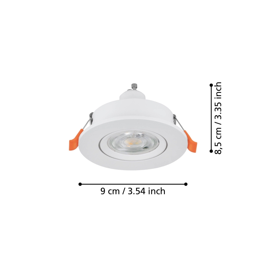 Eglo - wpuszczana oprawa punktowa LED 1xGU10/4,5W/230V, biały