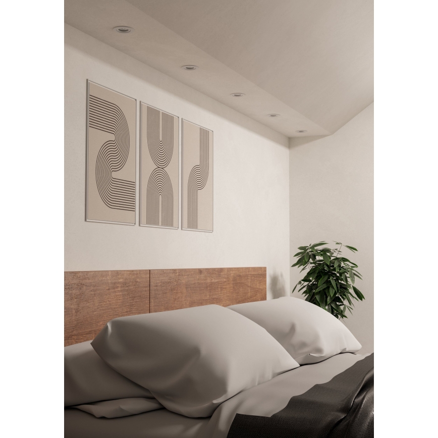 Eglo - Zestaw 3x wpuszczanych opraw punktowych LED 1xGU10/4,5W/230V, biały