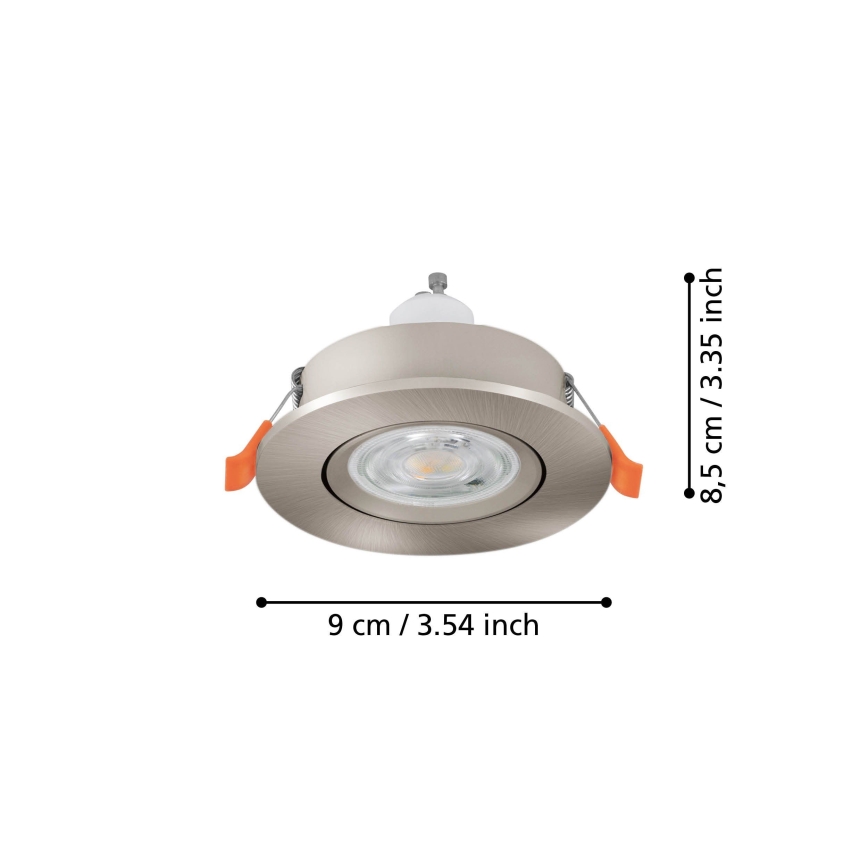 Eglo - LED wpuszczana oprawa punktowa 1xGU10/4,5W/230V chrom matowy
