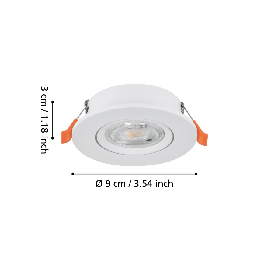 Eglo - LED wpuszczana oprawa punktowa LED/4,8W/230V 2700/4000/6500K biały