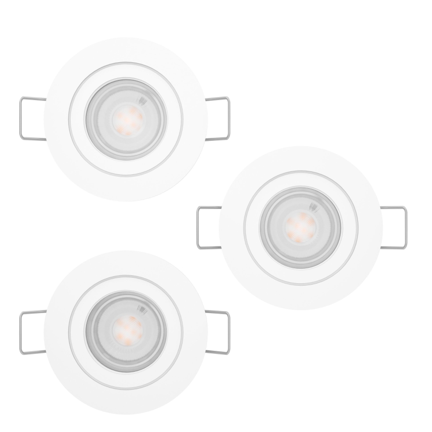 Eglo - ZESTAW 3x wpuszczane oprawy punktowe LED/4,8W/230V 2700/4000/6500K białe