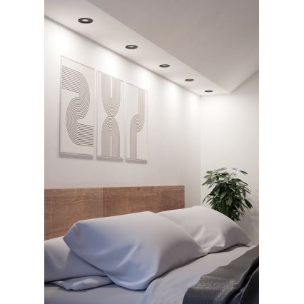 Eglo - LED wpuszczana oprawa punktowa LED/4,8W/230V 2700/4000/6500K czarna
