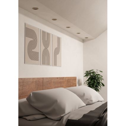 Eglo - Zestaw 3x wpuszczanych opraw punktowych LED/4,8W/230V 2700/4000/6500K matowy chrom