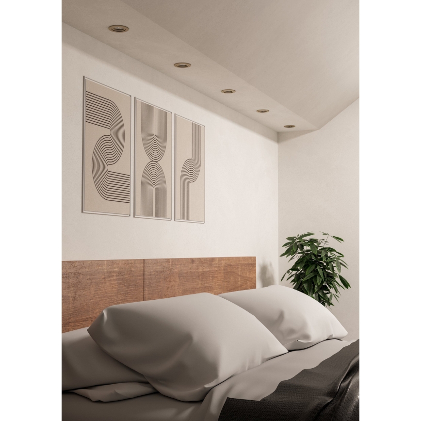 Eglo - Zestaw 3x wpuszczanych opraw punktowych LED/4,8W/230V 2700/4000/6500K matowy chrom