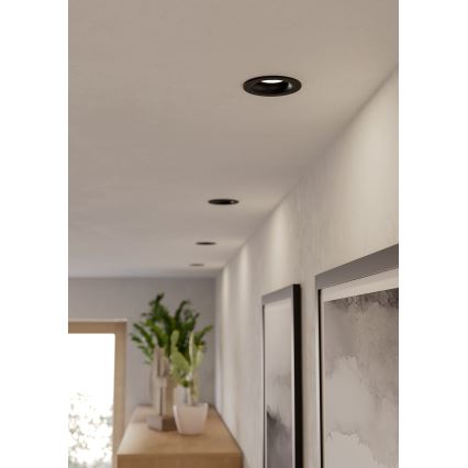 Eglo - Wpuszczana oprawa sufitowa LED do łazienki LED/4,9W/230V 2700/4000/6500K śr. 8,8 cm IP65 czarna