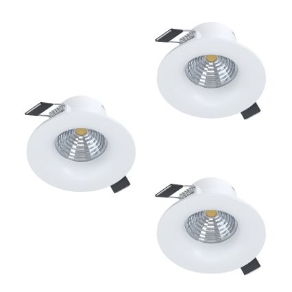 Eglo - ZESTAW 3x ściemnialnych wpuszczanych opraw sufitowych LED/4,8W/230V Ø 8,8 cm biały