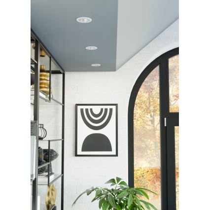 Eglo - Ściemnialna wpuszczana oprawa sufitowa LED do łazienki LED/4,8W/230V 2700/4000/6500K IP44 biały/złoty