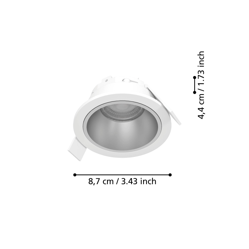 Eglo - Ściemnialna wpuszczana oprawa sufitowa LED do łazienki LED/4,8W/230V 2700/4000/6500K IP44 biały/złoty