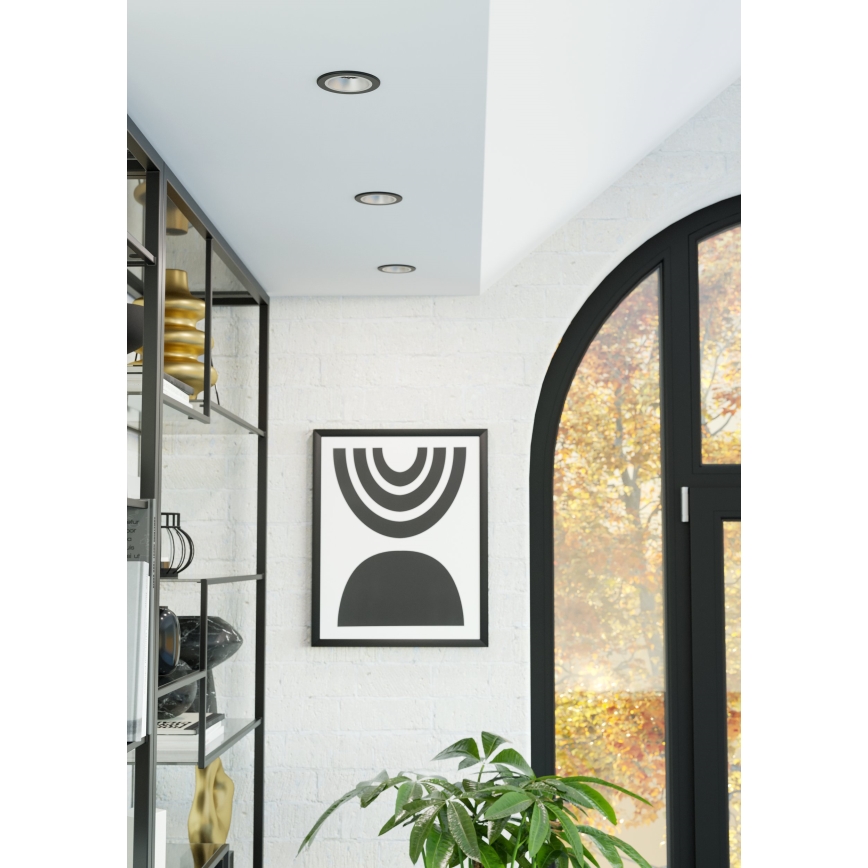 Eglo - LED RGBW Ściemnialna łazienkowa wpuszczana oprawa sufitowa LED/4,8W/230V 2700-6500K IP44 czarna