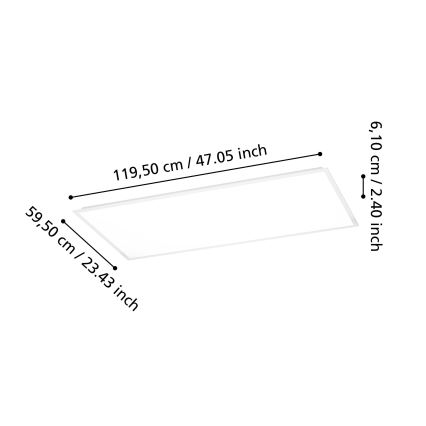 Eglo - Przysufitowy panel LED/36,5W/230V 2700/4000/6500K 120x60 cm biały