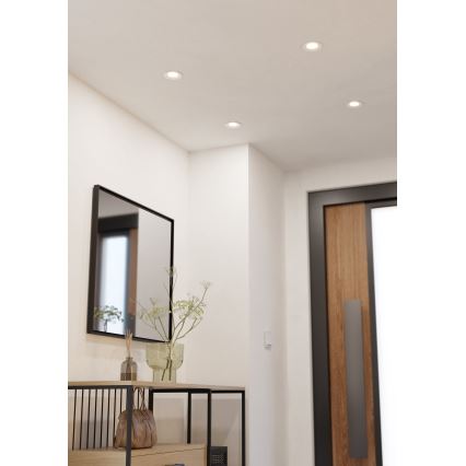 Eglo - ściemnialna wpuszczana oprawa sufitowa LED/6,4 W/230 V śr. 8,8 cm biała