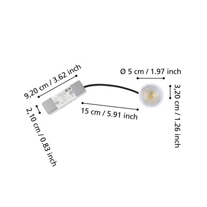 Eglo - LED moduł zewnętrzny LED/4,9W/230V 2700/4000/6500K IP65