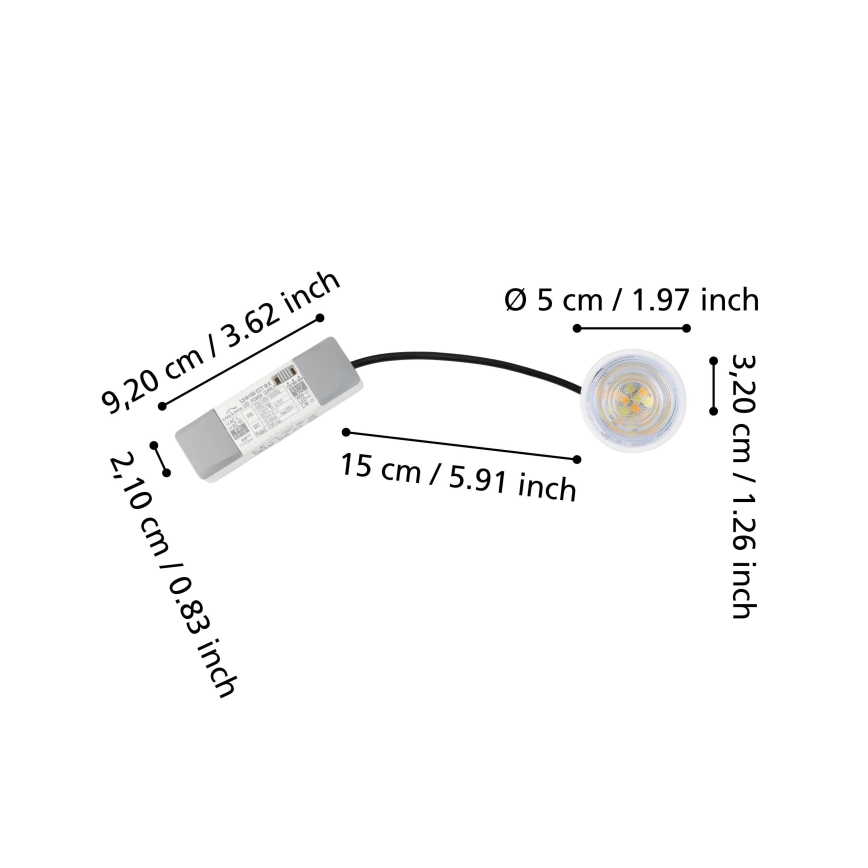 Eglo - LED moduł zewnętrzny LED/4,9W/230V 2700/4000/6500K IP65