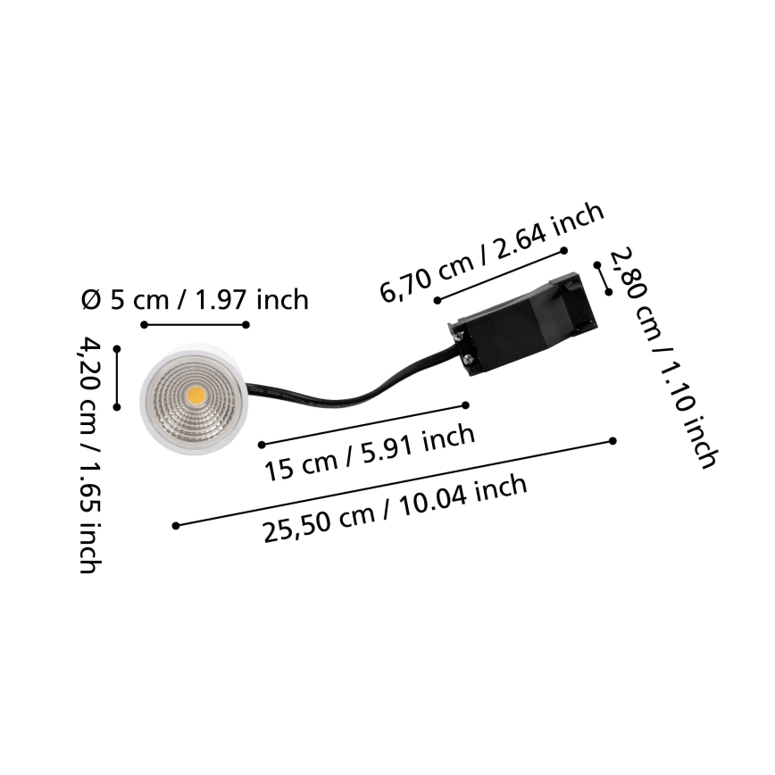 Eglo - Ściemnialny moduł LED/4,8W/230V 2700K