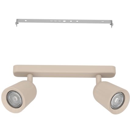 Eglo - Oprawa punktowa 2xGU10/10W/230V beżowa