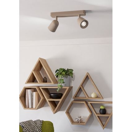 Eglo - Oprawa punktowa 2xGU10/10W/230V beżowa