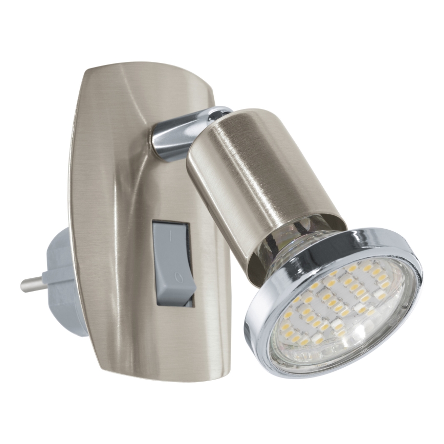 Eglo - Oprawa LED do gniazdka 1xGU10/2,8W/230V matowy chrom
