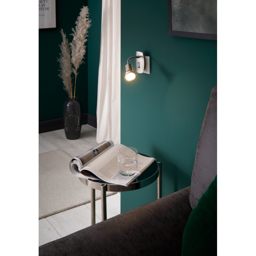 Eglo - Oprawa LED do gniazdka 1x GU10/2,8W/230V matowy chrom