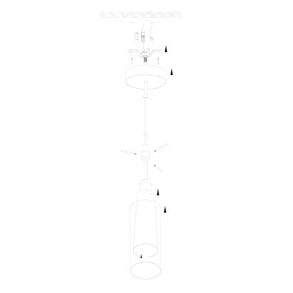 Eglo - Lampa wisząca 1 x E27/60W przyciemnione szkło