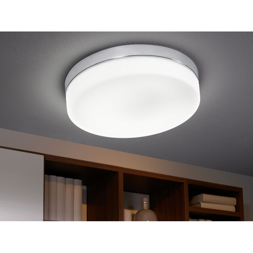 EGLO 90568 - Lampa sufitowa Plafon LORA 1x2GX13/22W biały/opalone szkło
