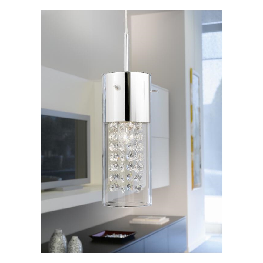 EGLO 90695 - Lustr závěsný DIAMOND 1xE14/60W Křišťál