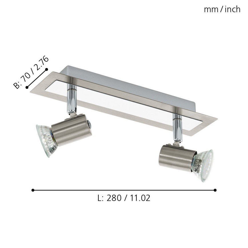 EGLO - Lampa sufitowa ścienna 2xGU10/LED/3W